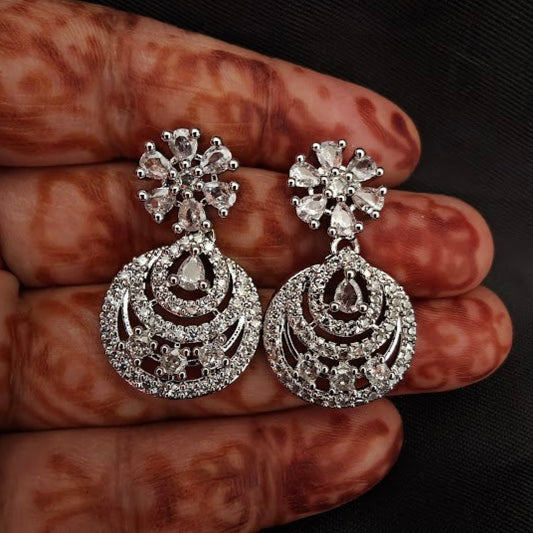 Crystal Bloom Teardrop Earrings