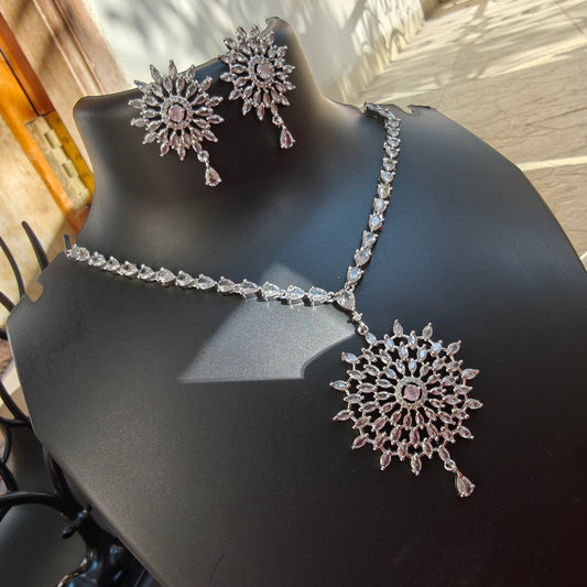 teardrop necklace and earring set