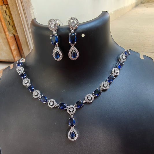 Blue teardrop necklace