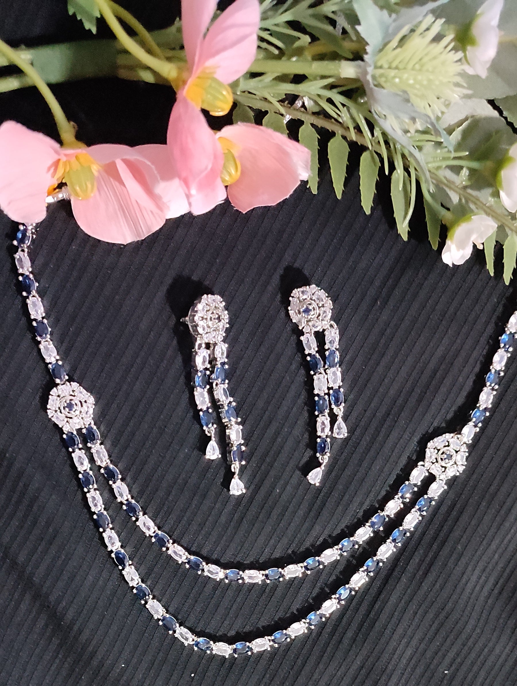 blue sapphire jewellery sets